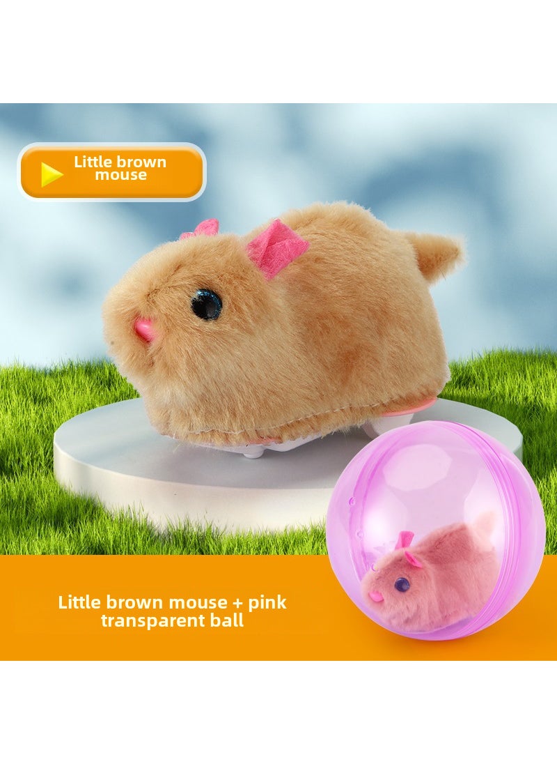 Electronic Bunny  Kitten Rolling Ball Toy [Color box] yellow hamster crawling ball (pink ball)