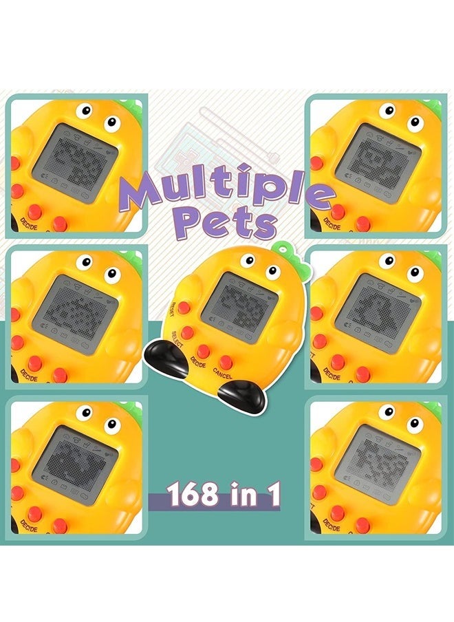 Virtual Electronic Digital Pet Keychain, 5 Pieces Game Digital Game Keychain Nostalgic Virtual Digital Pet Retro Handheld Electronic Game Machine with Keychain for Boys Girls