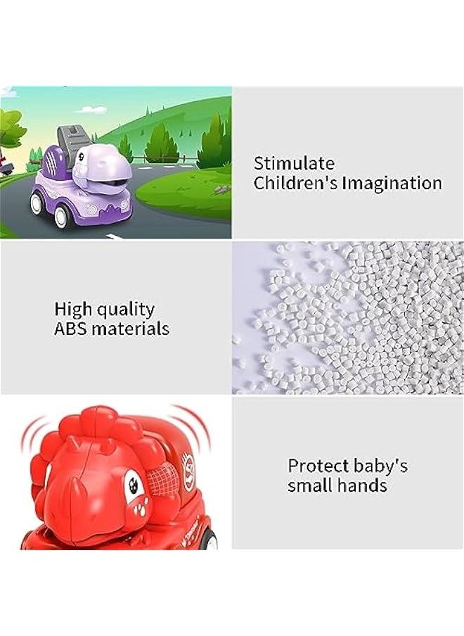 Dinosaur Toddler Toys for 1 2 3 Years Old Boys Girls, 6 Pack Construction Trucks for Toddlers 1-3 with Playmat/Storage Bag|Baby Toys 12-18 Months | 1 2 Year Old Boy Car Toys Birthday Gift