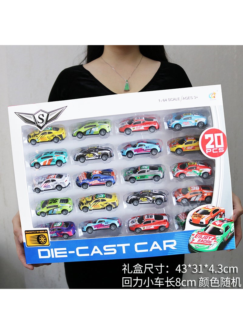 Alloy Mini Car Metal Pull-Back Childrens Toy Gift Set 20 pull back metal car gift box suit