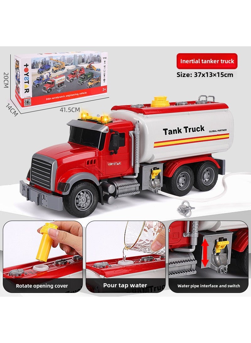 Oversized Timber Transporter Model Toy Engineering Vehicle Boy Baby Toy Car Stall Night Market Stall Toy Inertial Tank Truck [59P]]