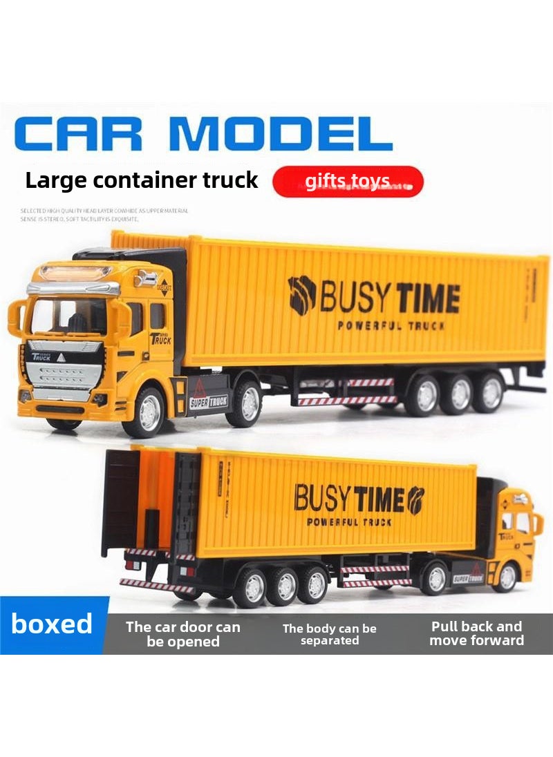 Alloy Construction Truck Model Kid ToyYellow container truck Yellow container truck