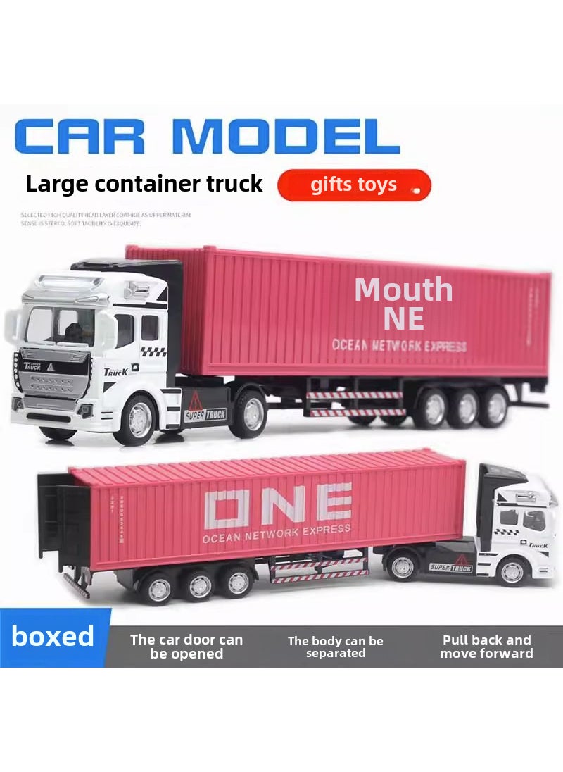 Alloy Construction Truck Model Kid ToyPink Container Truck Pink Container Truck