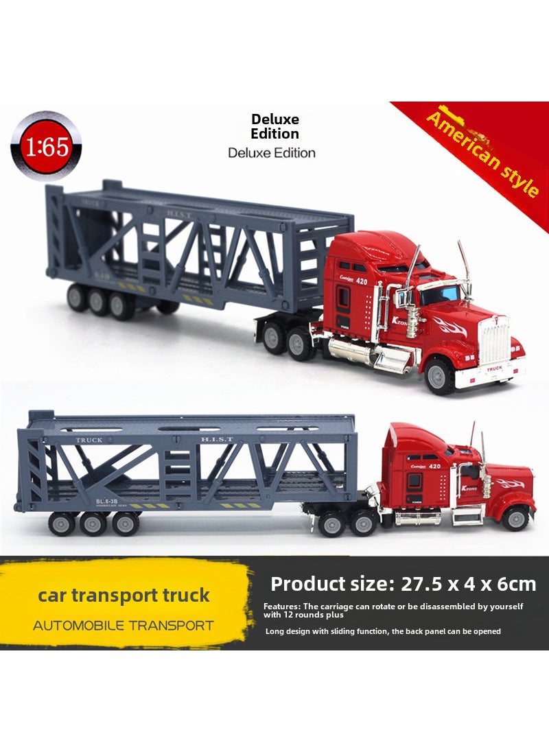 Alloy Construction Truck Model Kid ToyAmerican alloy head car transporter American alloy head car transporter