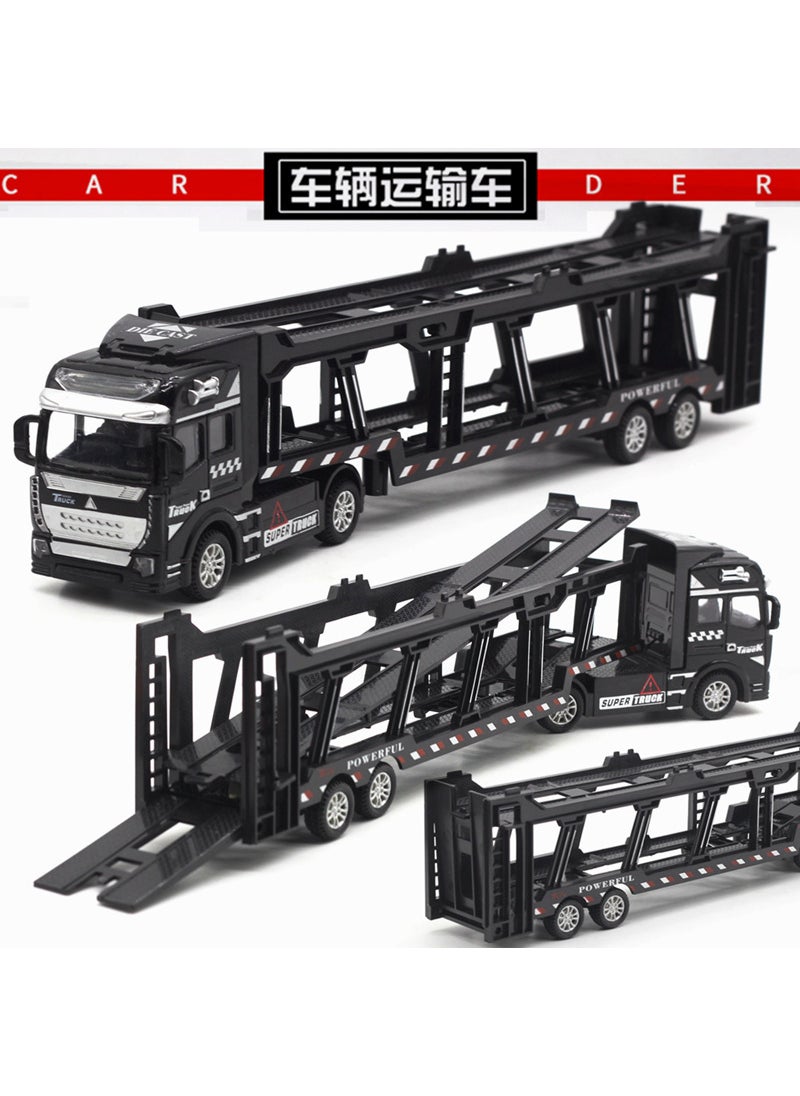 Alloy Double-Deck Carrier Semi Trailer Inertia Model ToyAlloy front transporter (black) Alloy front transporter (black)