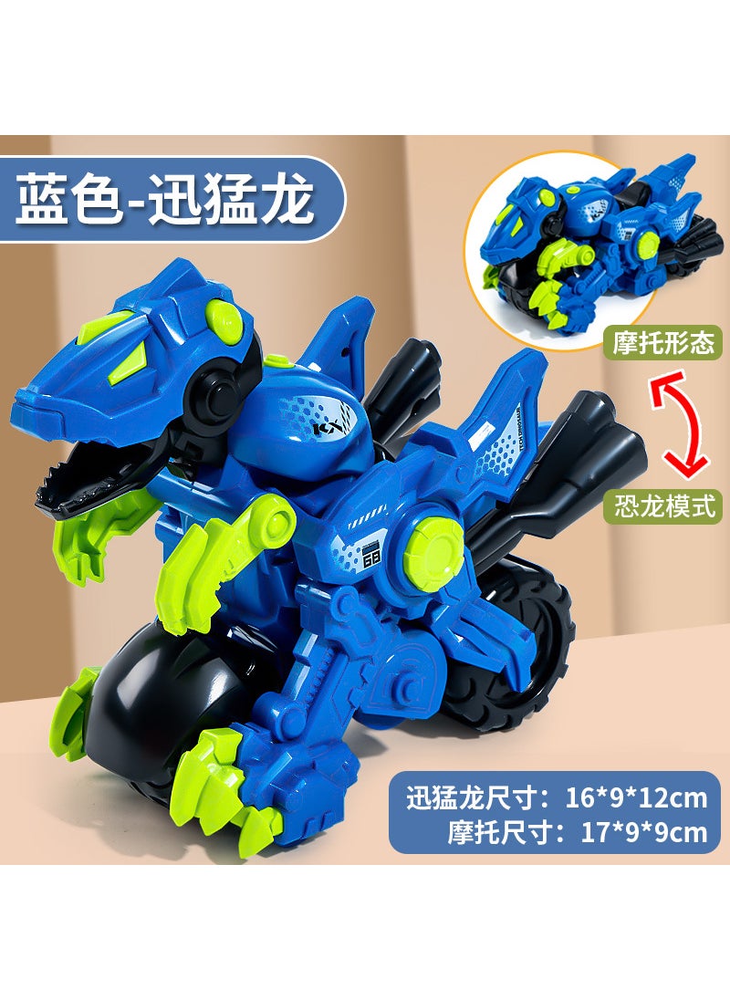 Transforming Dinosaur Toy Car for Kids[Blue] impact deformation Velociraptor motorcycle 2206 [Blue] impact deformation Velociraptor motorcycle 2206