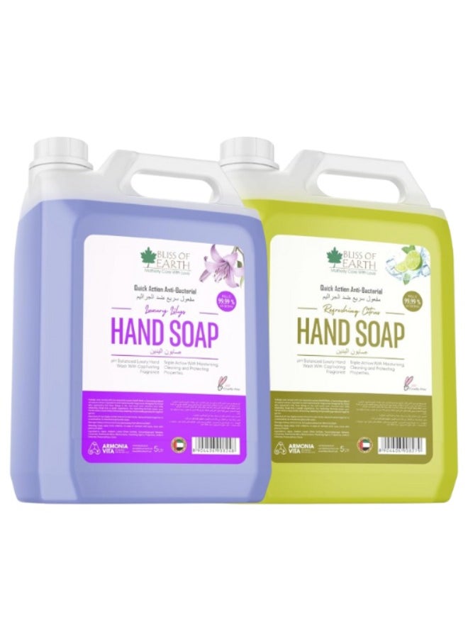 Hand Wash Refill, Refreshing Luxury Lily & Citrus Combo,10 Litres.