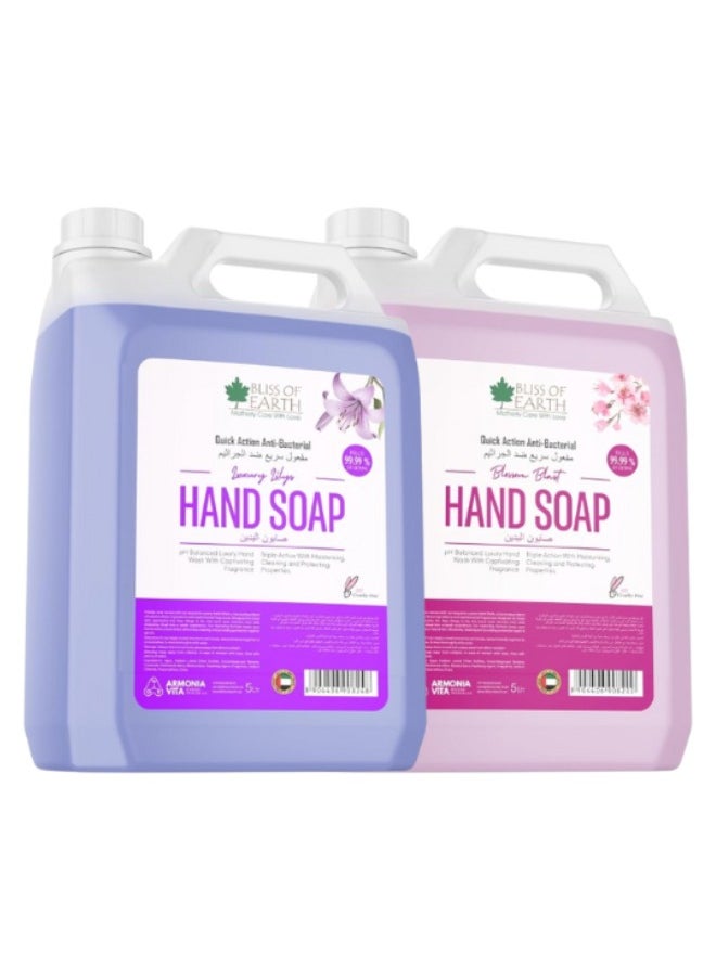 Hand Wash Refill, Refreshing Luxury Lily & Blossom Blast Combo,10 Litres.