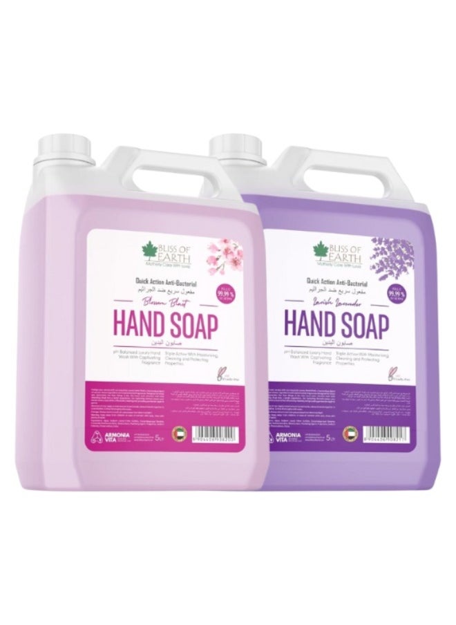 Hand Wash Refill Liquid, Refreshing Blossom Blast & Lavish Lavender Combo,10 Litres.