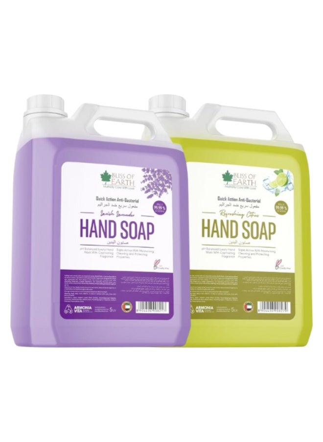 Hand Wash Refill, Refreshing Lavish Lavender & Citrus Combo,10 Litres.