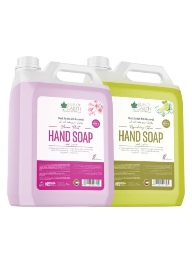 Hand Wash Refill, Refreshing Blossom Blast & Citrus Combo,10 Litres.