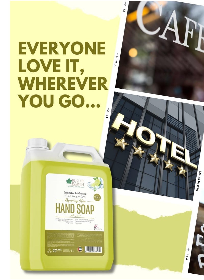 Hand Wash Refill, Refreshing Lavish Lavender & Luxury Lily & Blossom Blast & Citrus Pack of 4, 20 Litres.