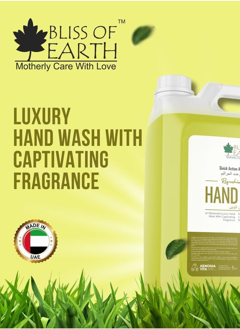 Hand Wash Refill, Refreshing Lavish Lavender & Luxury Lily & Blossom Blast & Citrus Pack of 4, 20 Litres.