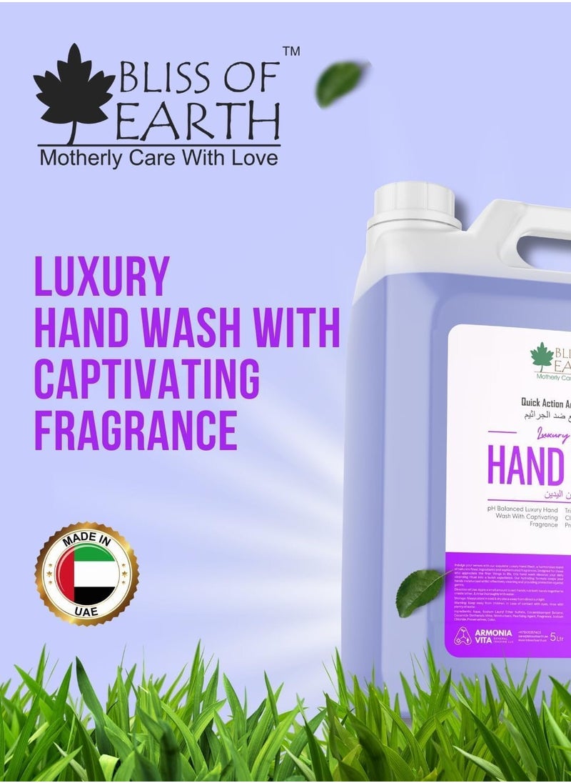 Hand Wash Refill, Refreshing Lavish Lavender & Luxury Lily & Blossom Blast & Citrus Pack of 4, 20 Litres.