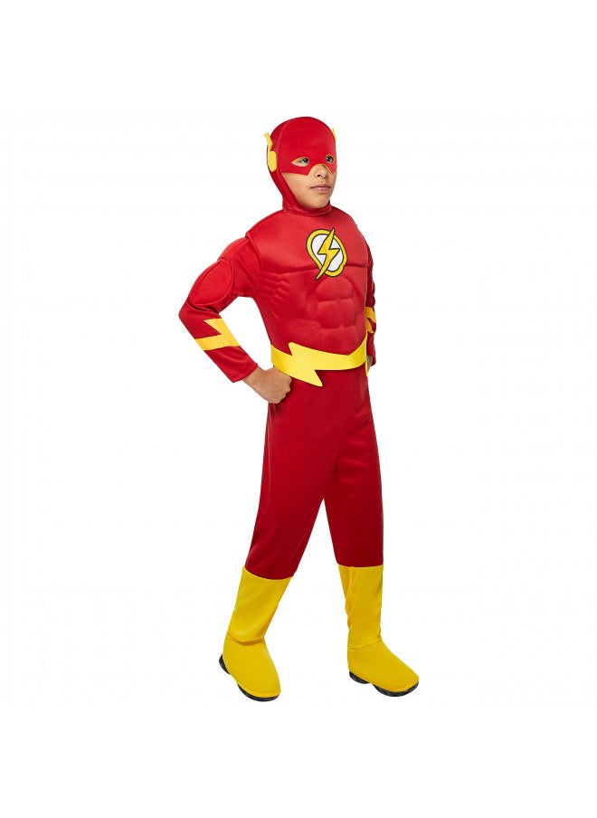 Rubie's DC Comics Deluxe Muscle Chest The Flash Child's Costume, Medium