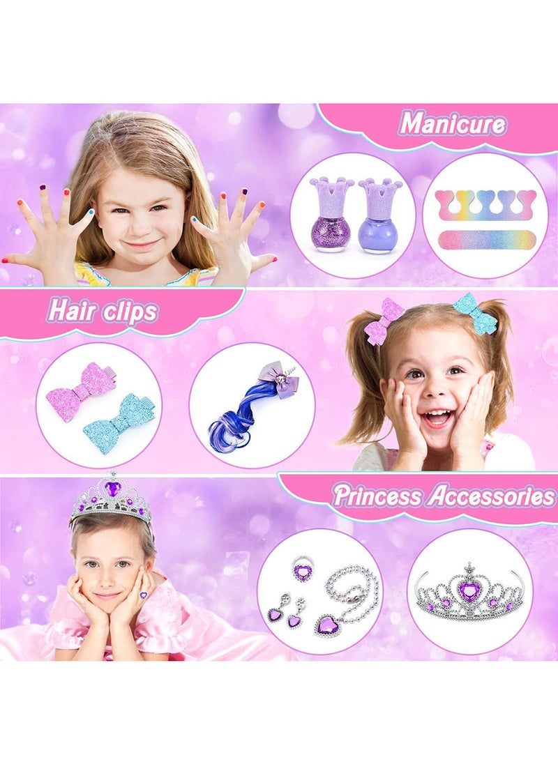 Kids Makeup Kit for Girls, Unicorn Makeup Set, Real Washable Make up Kit for Little Girl Princess Toddler Makeup for Kid Birthday Gifts Unicorn Toys for Girls