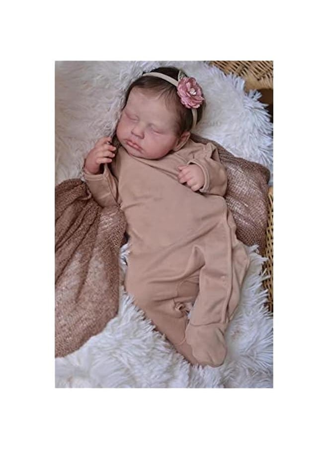 Baby Dolls Girl 20 Inch Lifelike Realistic Newborn Doll Soft Full Vinyl Body Silicone Baby Dolls Toy for Kids Age 3 +