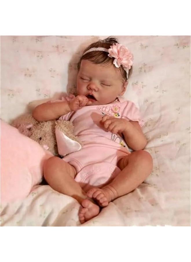 Baby Dolls Full Body Vinyl Doll Girls 18 Inch Realistic Reborn Doll Newborn Babies Toy for Kids Age 3+