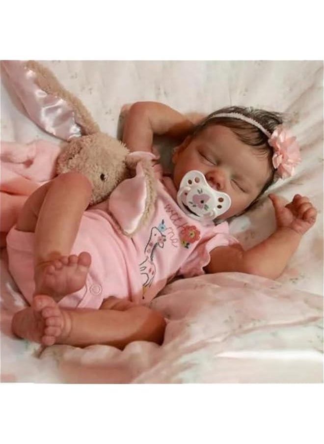 Baby Dolls Full Body Vinyl Doll Girls 18 Inch Realistic Reborn Doll Newborn Babies Toy for Kids Age 3+