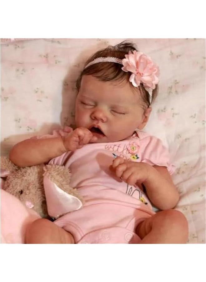 Baby Dolls Full Body Vinyl Doll Girls 18 Inch Realistic Reborn Doll Newborn Babies Toy for Kids Age 3+