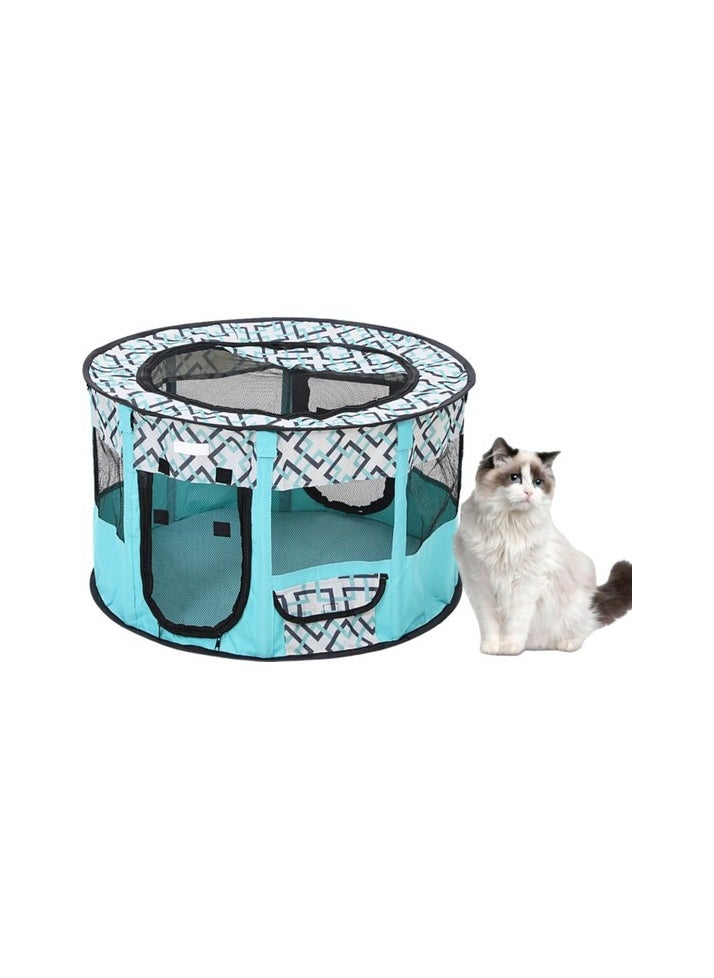 Foldable Pet Cat Dog Tent Birth Room Blue/Green/Gray Closed Cat Breeding Tent K Colour:Blue Body:Standard