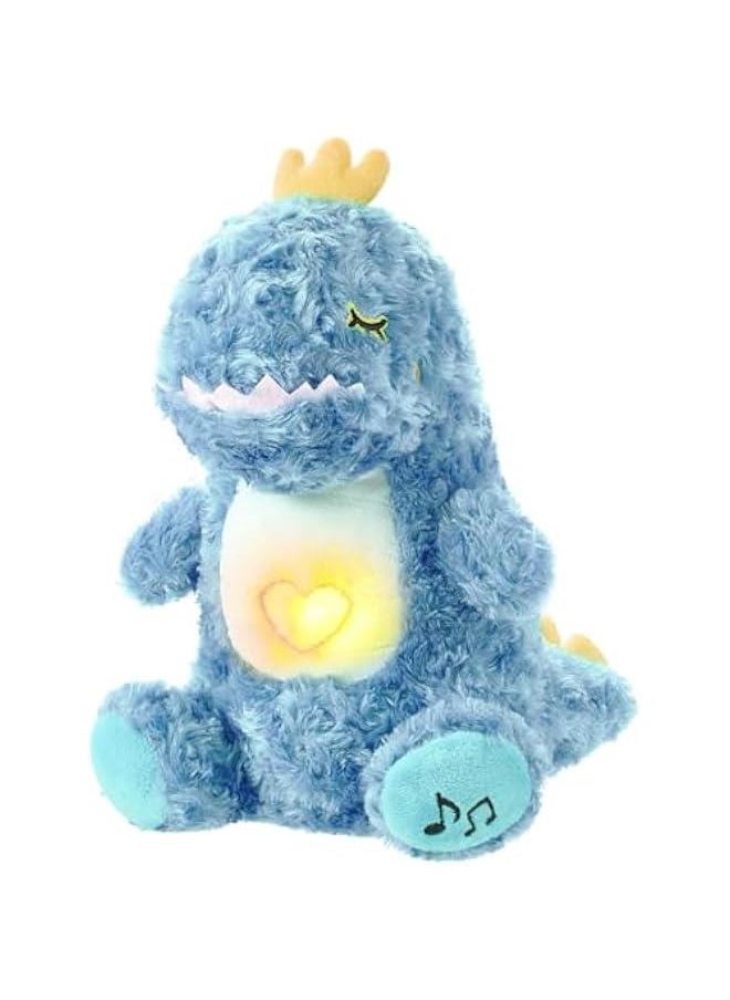 Relief Koala, Relief Koala Breathing Stuffed Animal Baby Sound Machine Soother Koala Bear Anxiety Relief Koala Breathing with Sensory Music Lights Rhythmic Breathing Motion (Blue-Dino)