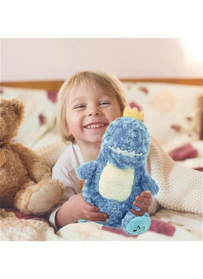 Relief Koala, Relief Koala Breathing Stuffed Animal Baby Sound Machine Soother Koala Bear Anxiety Relief Koala Breathing with Sensory Music Lights Rhythmic Breathing Motion (Blue-Dino)