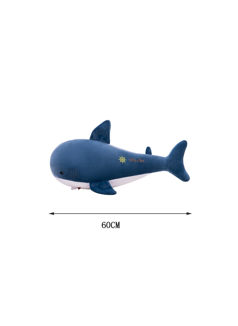 60 CM Cute Shark Plush Toy Soft Stuffed Marine Animals Doll For Girls And Boys All Ages Gift