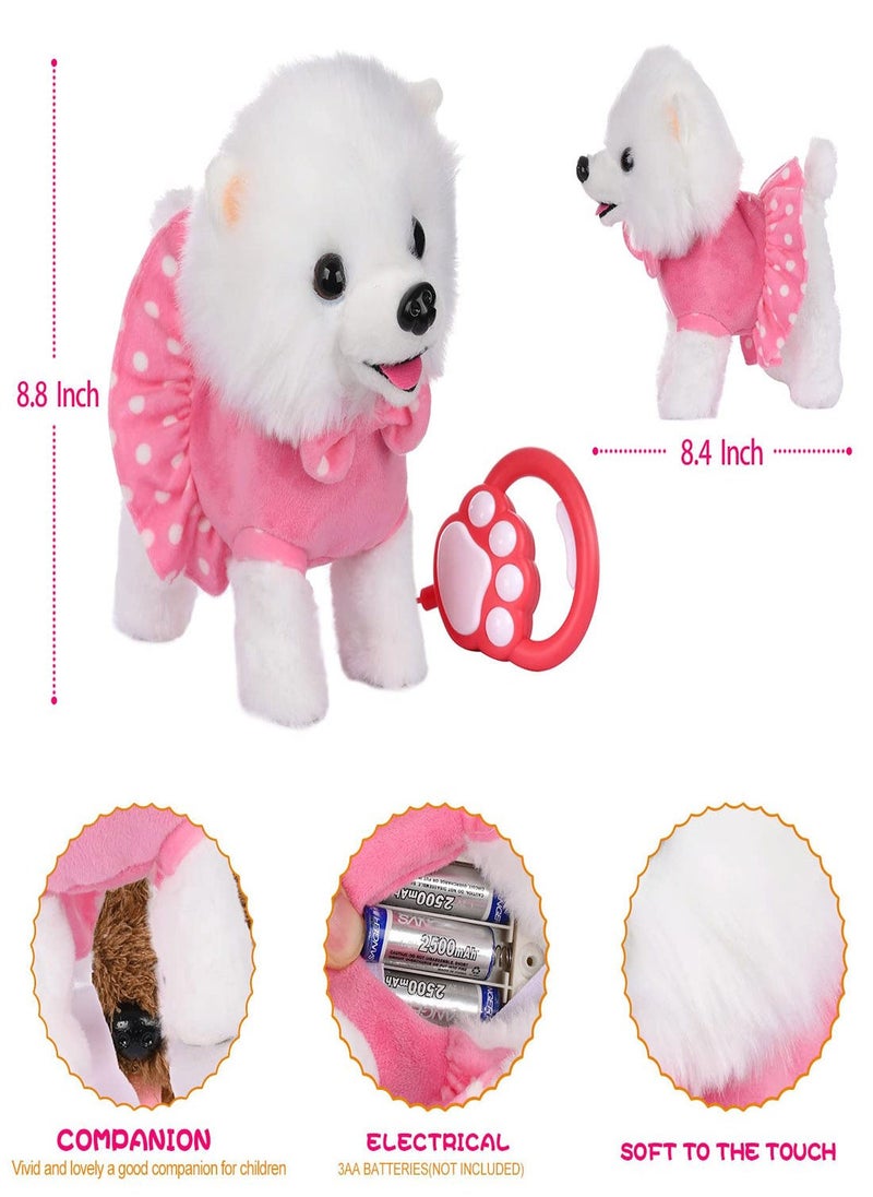 Electronic Plush Dog Toy, Singing Walking and Barking, Interactive Puppy Dog with Remote Control Leash for Kids Toddler Gifts Birthday Girls Boys, Fun Interactive Toys Electronic Pets Puppy