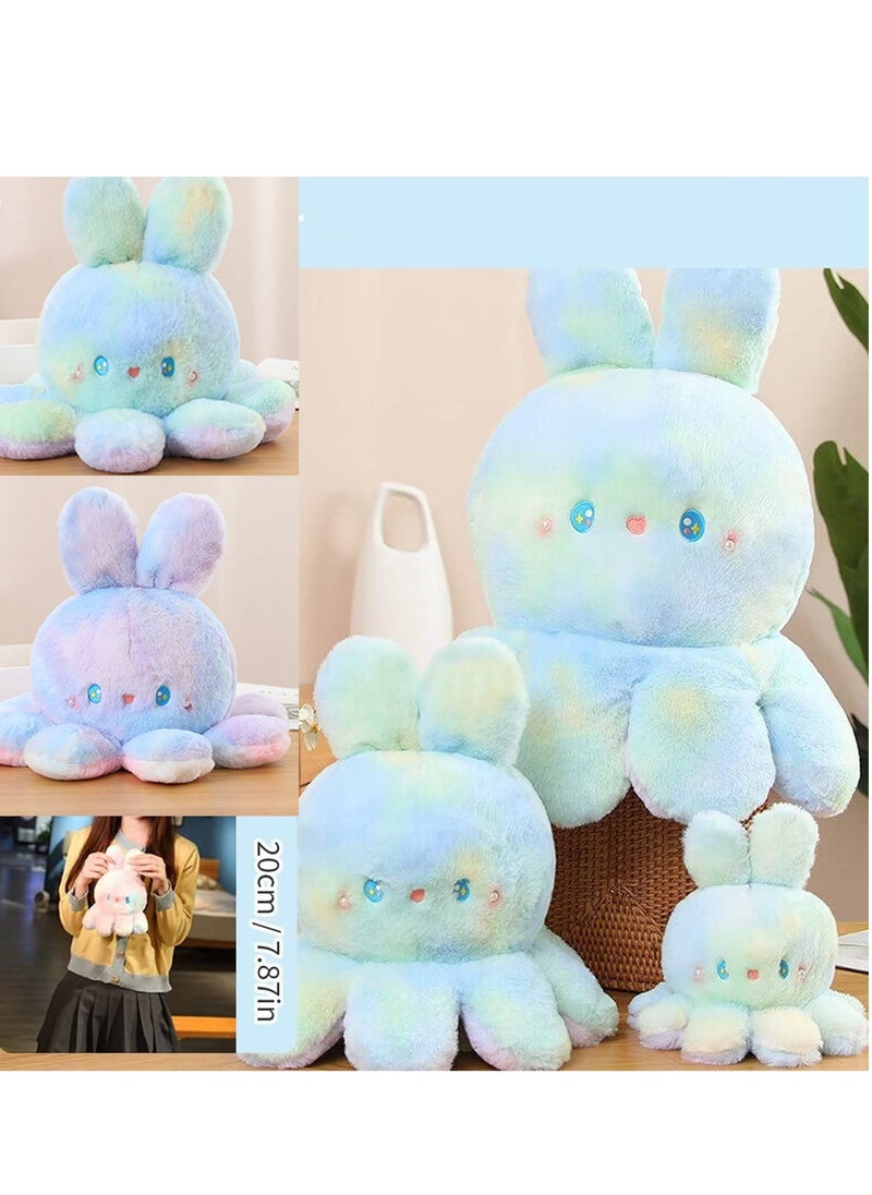 Cute Octopus Bunny Plush Toys, Reversible Octopus Plushie Bunny Stuffed Animal, Stuffed Animals Toys Dolls, Soft Stuffed Animal Octopus Rabbit Plushies Doll for Girls Boys