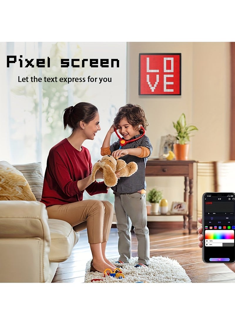 1pc LED Pixel Display - Create Dynamic Visuals with App-Controlled Animation - Perfect for Home Decor, Art, Game Rooms, Bars & More - A Unique, Unforgettable Gift Idea 32X32