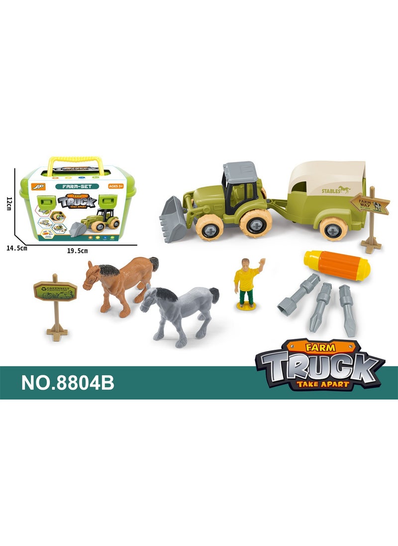 DIY Farmer Truck Assembly Puzzle Toy Set8804B【60pcs】 8804B【60pcs】