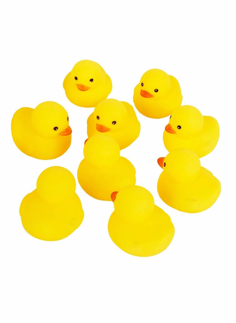 Bath Duck Toys, 9 Pcs Mini Bath Duck Toys, Yellow Rubber Ducks Float Ducks Baby Shower Toy for Toddlers Boys Girls Over 3 Months (2.17 Inches)