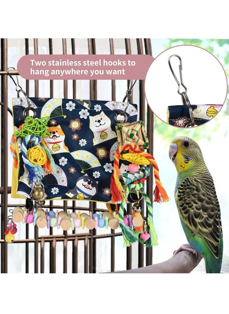 Bird Foraging Toys, Bird Toys with Array of Chewable Parrot Toys,Climbing Toys for Small to Medium Parrot, Suitable for Lovebird, Parakeet, Budgie, Conure, Cockatiel