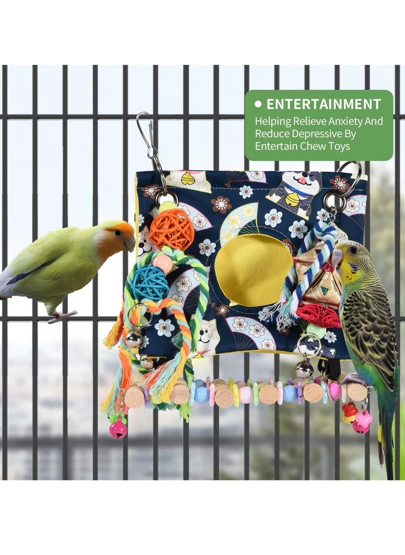 Bird Foraging Toys, Bird Toys with Array of Chewable Parrot Toys,Climbing Toys for Small to Medium Parrot, Suitable for Lovebird, Parakeet, Budgie, Conure, Cockatiel