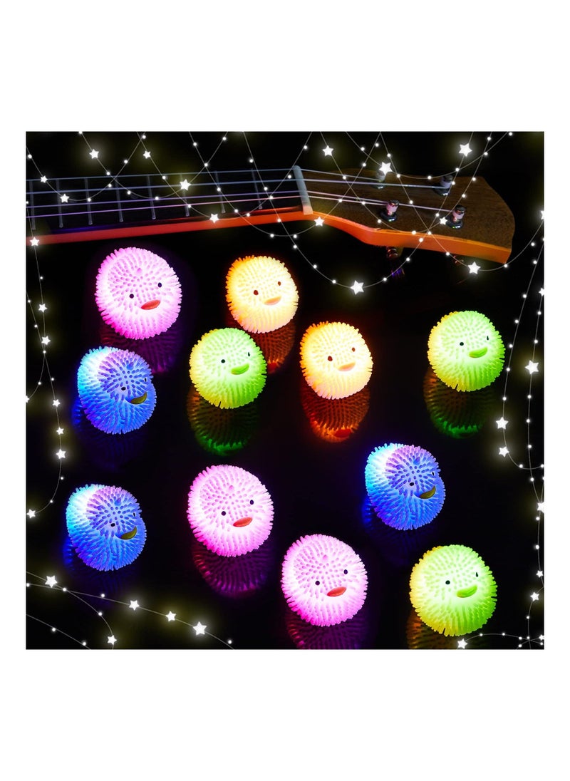 Floating Duck, Bath Toys for Kid Toddlers, 12 Pack LED Puffer Ball, Ducks Glow Balls, Small Light up Ball, Funky Flashing Ducks Bathtub, Basket Stuffers, Classroom Prize Supplies (Color Random)