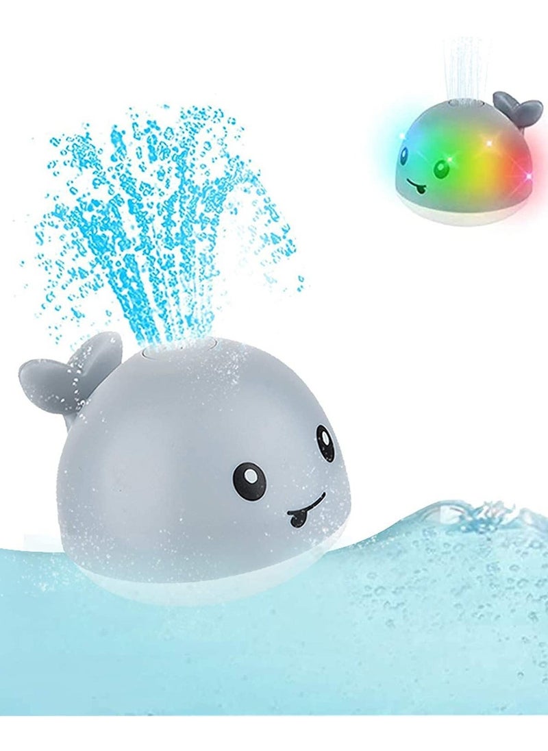 Baby Bath Toys, Light Up Bath Toys with LED Light, Sprinkler Bathtub Toys for Toddlers Infant Kids Boys Girls, Whale Spray Water Bath Toy, Bathtub Shower Pool Bathroom Toy for Baby