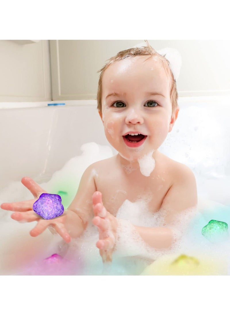 12 Pcs Baby Bath Toys, Twinkle Star Glowing Color Changing Star Glowing Color Changing LED Light Baby Light Up Bathtub Toys for Bathroom Shower Game Swimming Pool Party