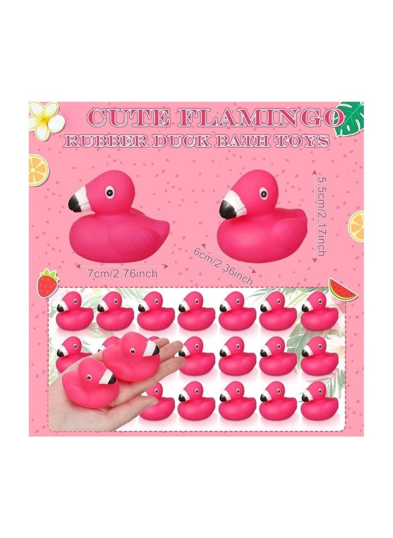 12 Pcs Bulk Pink Flamingos Bath Toys for Shower Party Favors Decoration