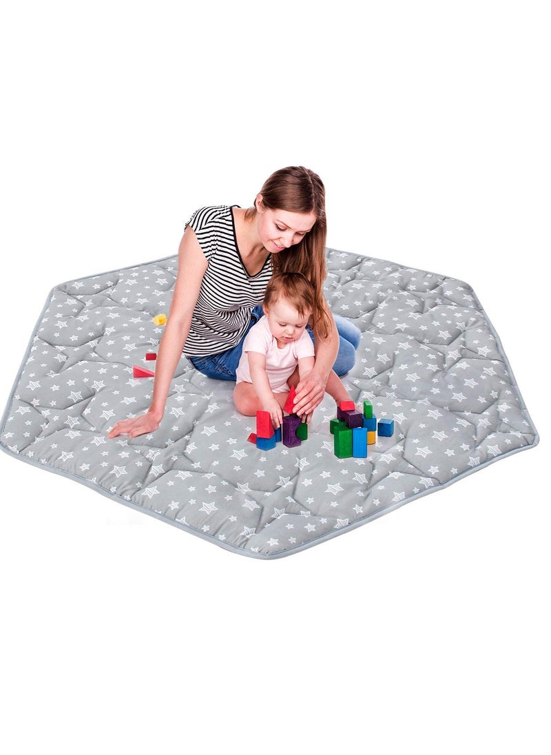 Hexagon Playpen Mat, Baby Playmat Fits Regalo Portable Play Yard 48 Inch and hiccapop 53