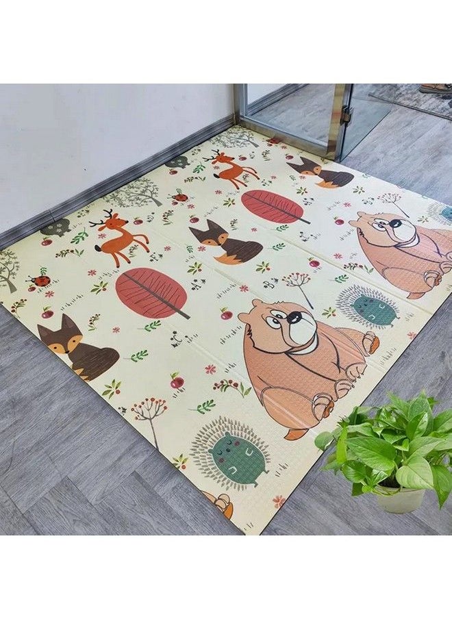 Xpe Foam Double Sided Foldable Jumbo Floor Play Mat For Kids (5 X 5.8 Ft) Waterproof Non Toxic Non Slip Baby Care Crawling Mat Portable Play Mats For Children Multi