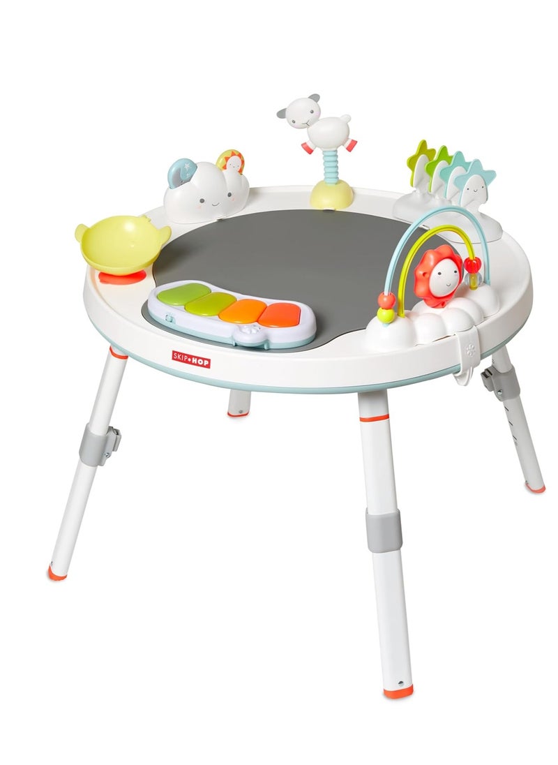 Skip Hop Baby Activity Center: Interactive Play Center with 3-Stage Grow-with-Me Functionality, 4mo+, Silver Lining Cloud