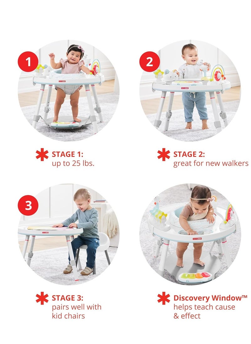 Skip Hop Baby Activity Center: Interactive Play Center with 3-Stage Grow-with-Me Functionality, 4mo+, Silver Lining Cloud