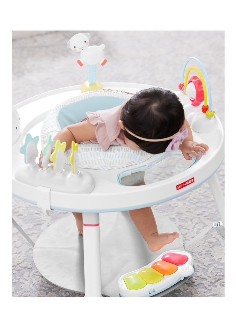 Skip Hop Baby Activity Center: Interactive Play Center with 3-Stage Grow-with-Me Functionality, 4mo+, Silver Lining Cloud