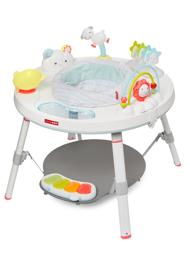 Skip Hop Baby Activity Center: Interactive Play Center with 3-Stage Grow-with-Me Functionality, 4mo+, Silver Lining Cloud