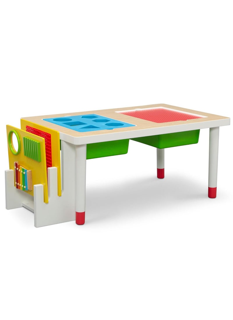 Play and Learn Sensory Table for Kids, White/Primary
