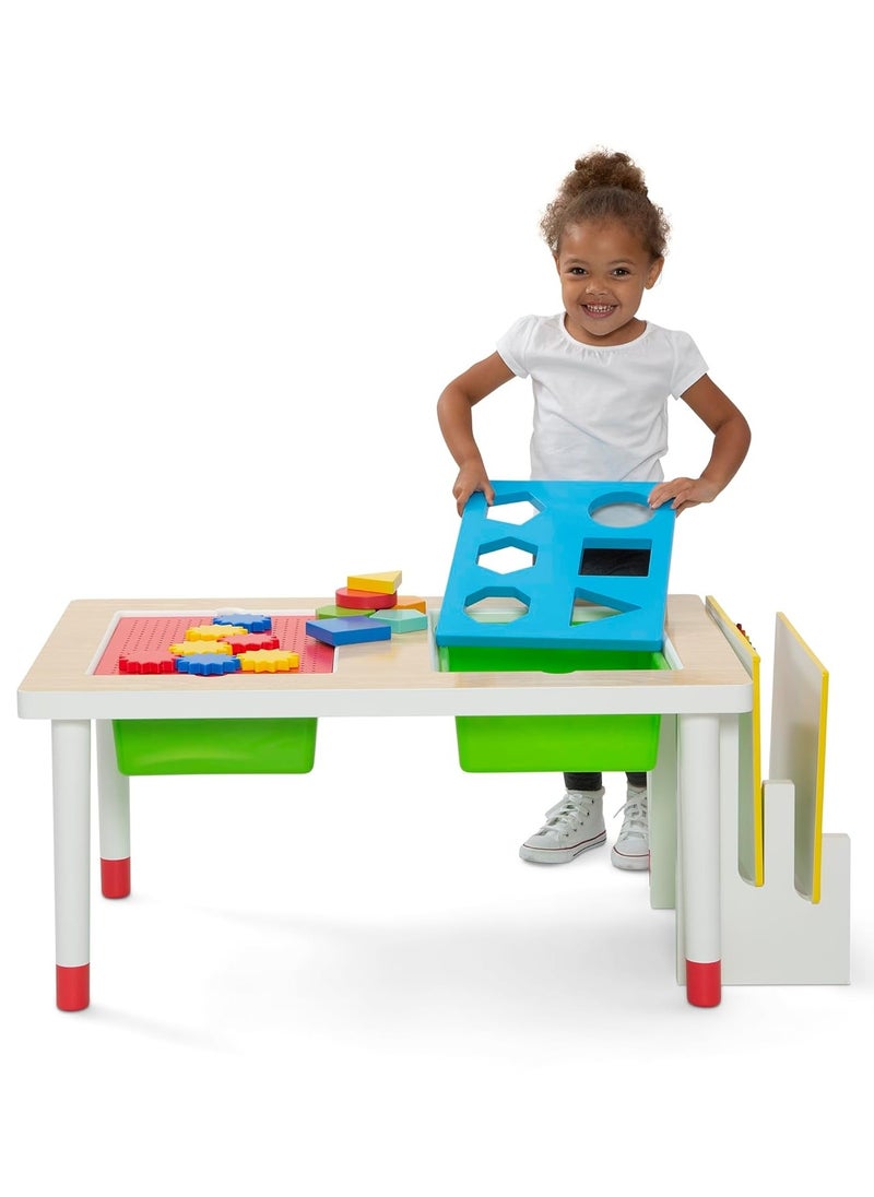 Play and Learn Sensory Table for Kids, White/Primary