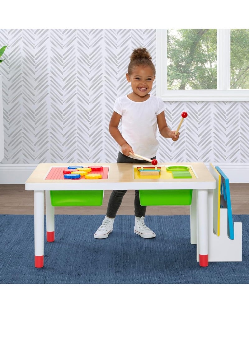 Play and Learn Sensory Table for Kids, White/Primary