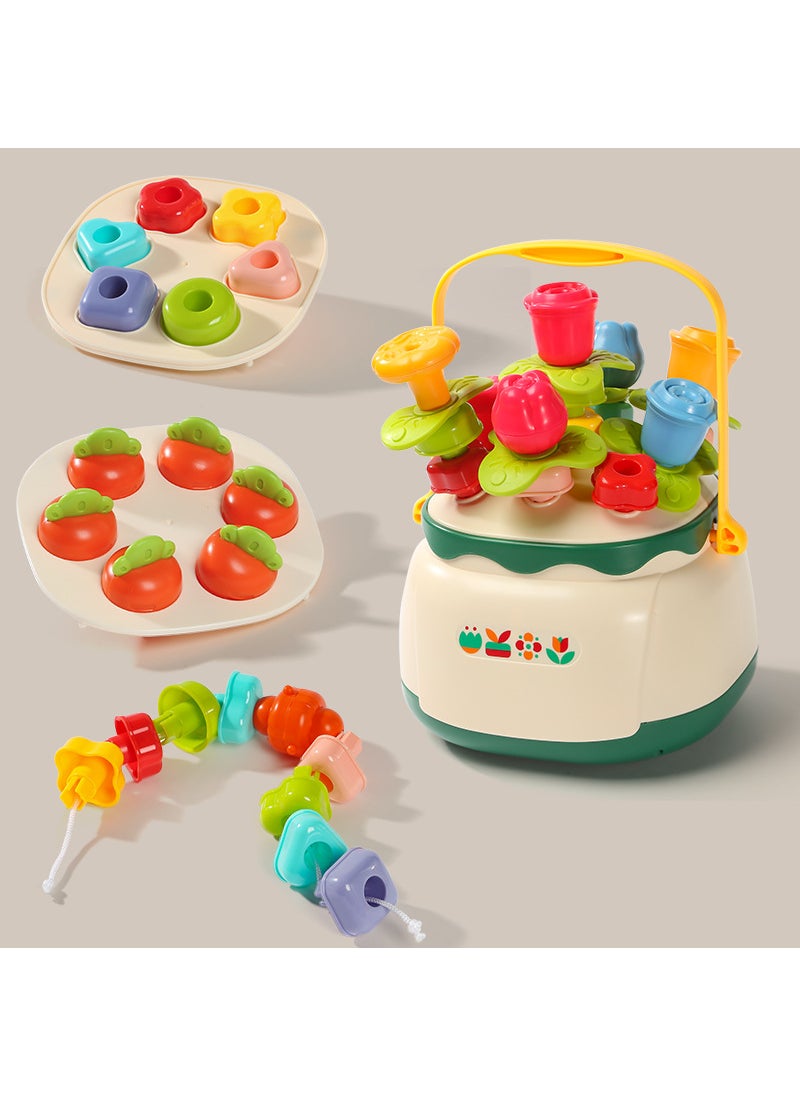 Genuine Rainbow Senses Educational Baby Toy Five-in-one flower basket cesele [cross-border packaging]