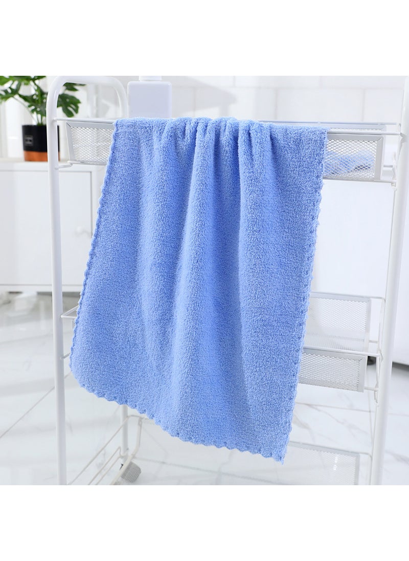 Luxury Coral Fleece Towels 70*140 Absorbent Soft Blue